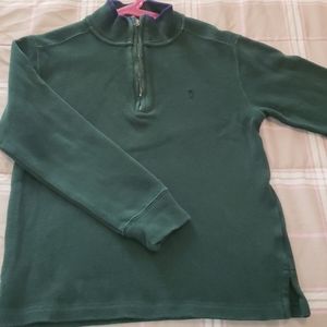 Boys Hunter Green Polo sweater. Medium 10-12